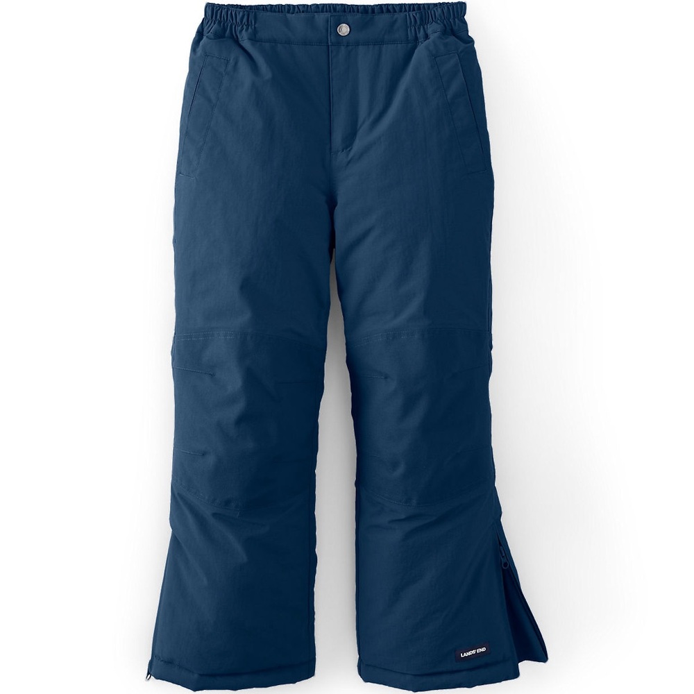 Lands End Kids Squall Waterproof Iron Knee Snow Pants Navy  Size 14 Slim